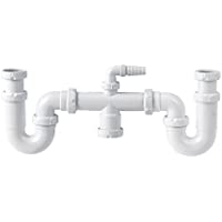 Jimtem Jimten 007028 Sifón Fregadero Curvo Doble S-30 1-1-2